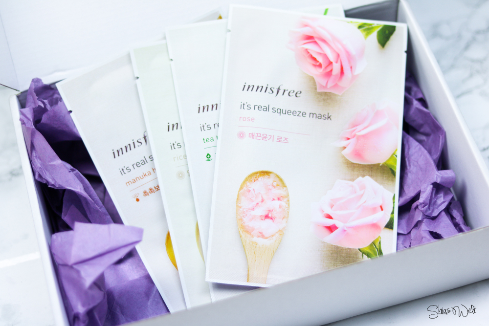 Inspire Me Korea CLEANSE ME BEAUTY BOX Sheet Mask Innisfree Review Korean Beauty