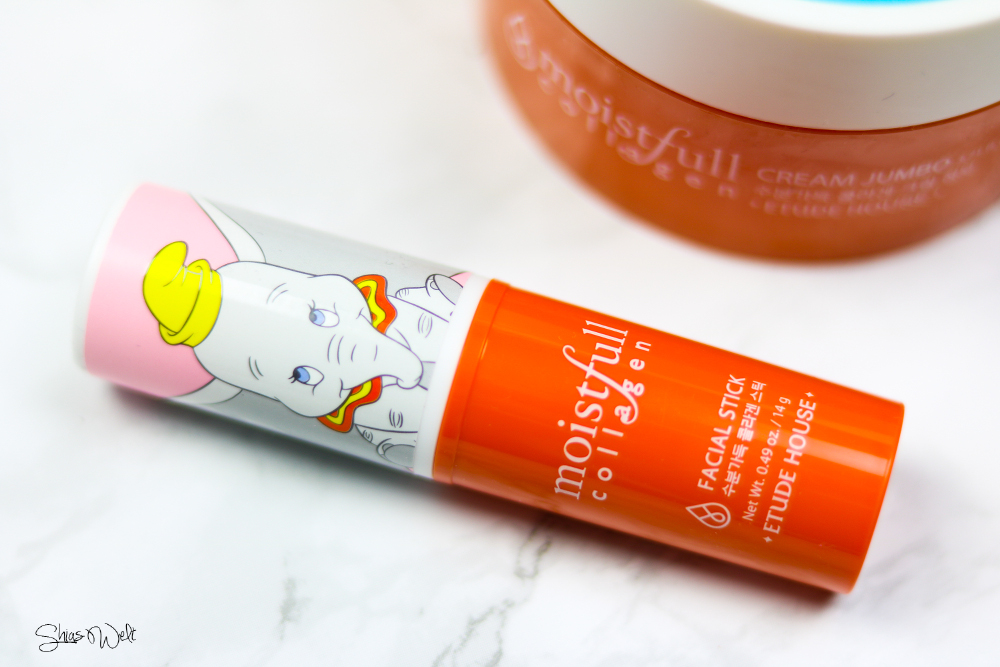 ETUDE HOUSE Moistfull Collagen Facial Stick - Disney Dumbo Edition Shias Welt Test online Blog Korean Beauty Swatch Anwendung 